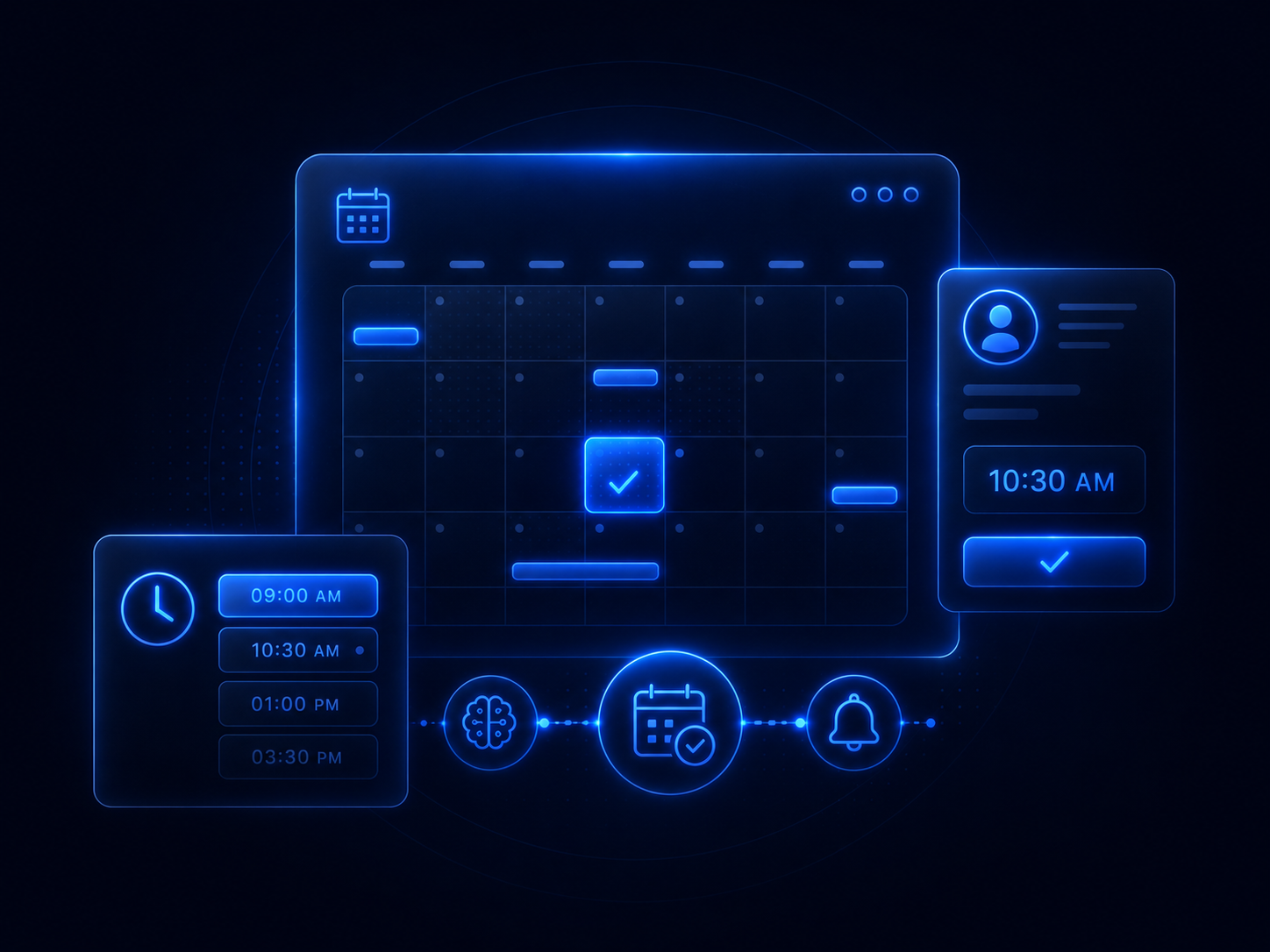 AI Booking Worker calendar example